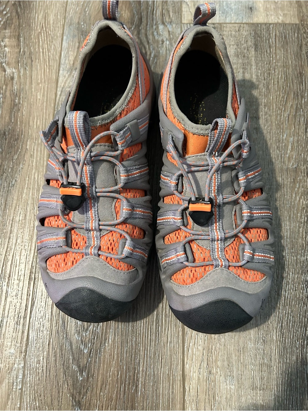 Men's Water Shoes - Orange and Gray Breathable Active Slip-On